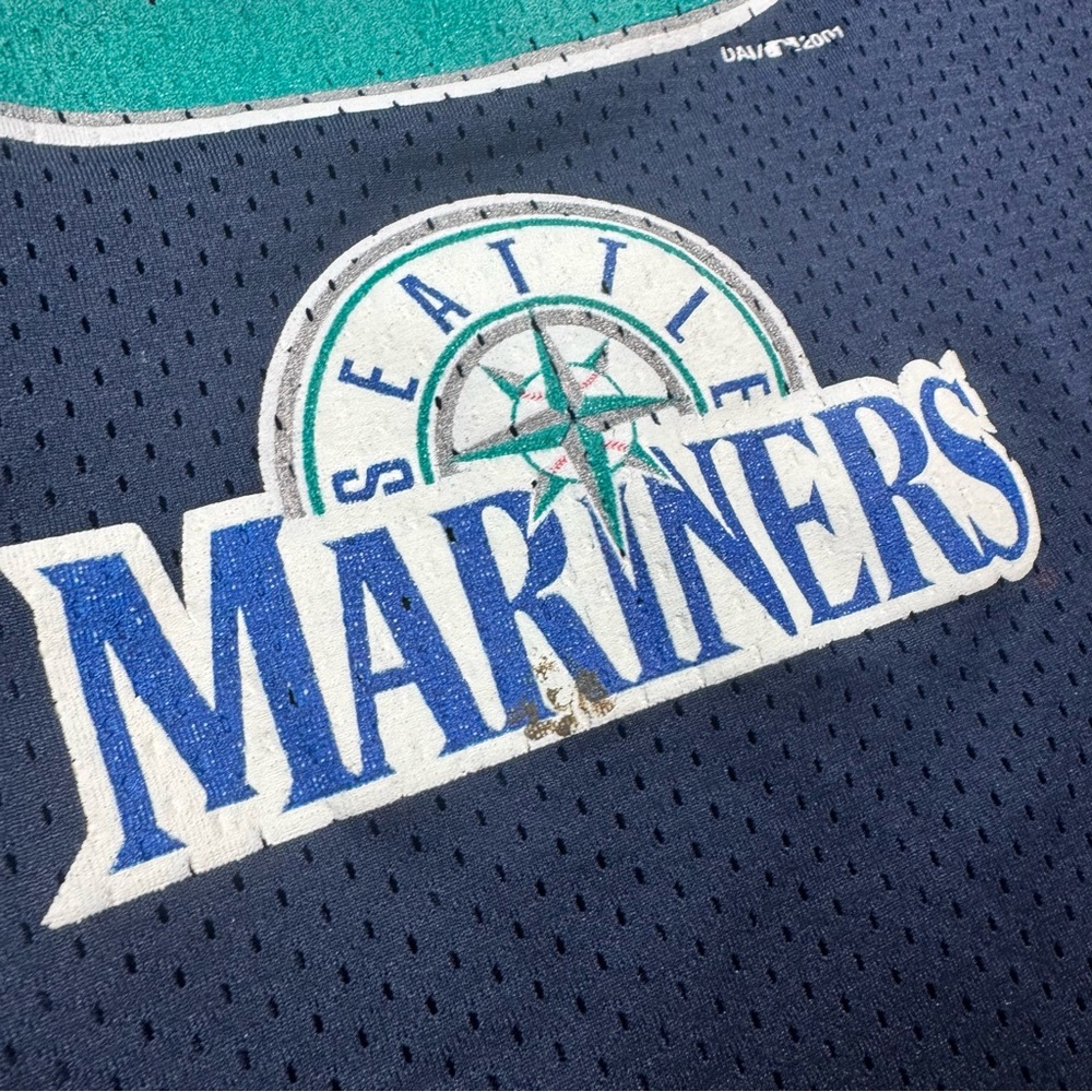 Vintage Seattle Mariners Mesh Jersey – Navy – 21x29.5 - Men’s Medium - Picture 3 of 7